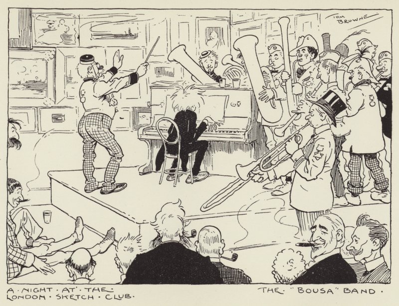 A Night at the London Sketch Club, The Bousa Band av Tom Browne
