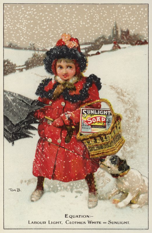 Annonse for Sunlight Soap (farge litho) av Tom Browne