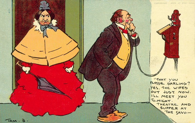 At du Flossie, kjære! (chromolitho) av Tom Browne