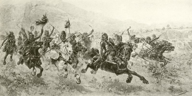 Attila, Guds svøpe (gravure) av Ulpiano Checa y Sanz