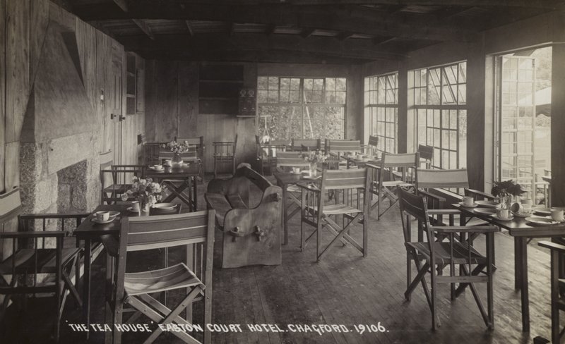 Tea House, Easton Court Hotel, Chagford (s/hvitt-bilde) av Unbekannt