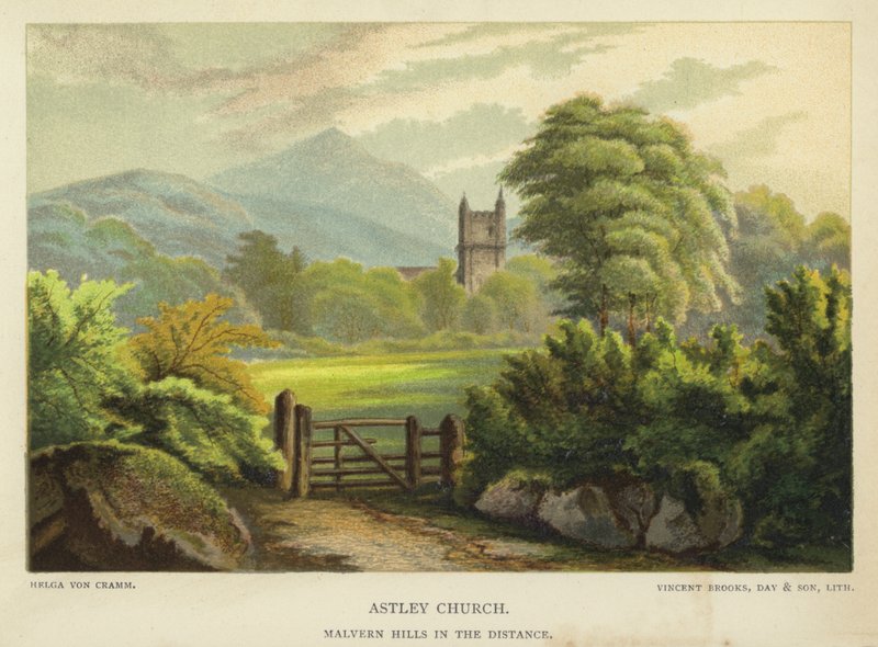 Astley Church, Malvern Hills i det fjerne av Unbekannt Unbekannt