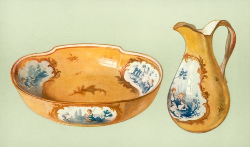 Ewer og Basin, Sevres, gul grunn av Unbekannt Unbekannt