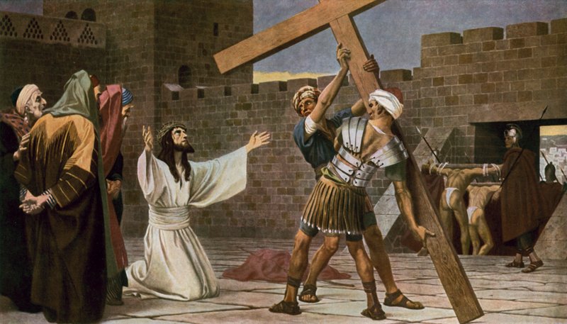 Jesus tar imot sitt kors av Unbekannt Unbekannt