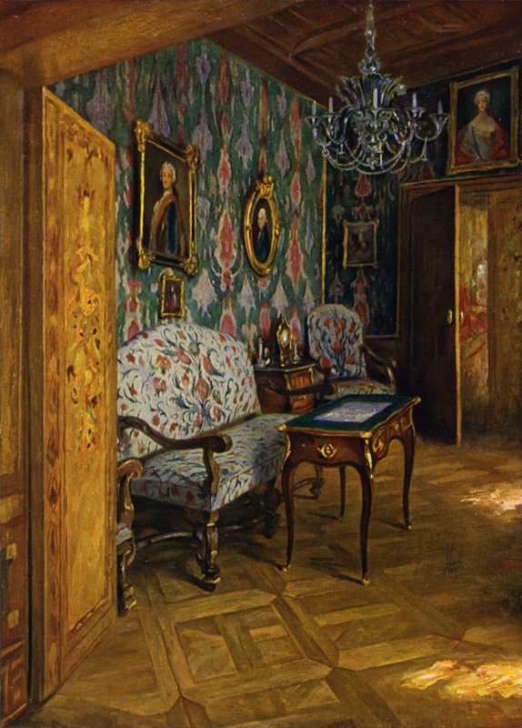 Rokokkosalong i Slott Sigmaringen av Unbekannt Unbekannt