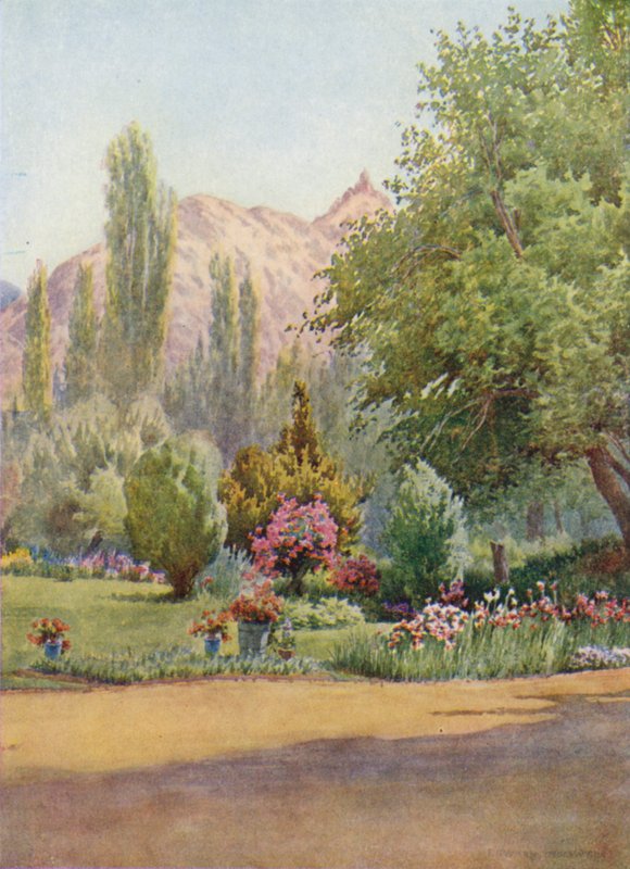Takht-i-Suliman, fra Residency Garden av Unbekannt Unbekannt