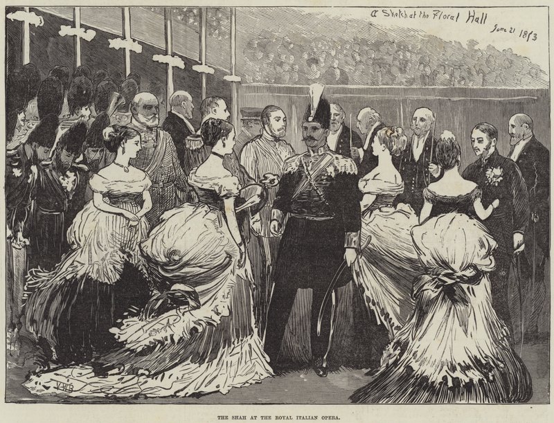 Sjahen ved Royal Italian Opera av Valentine Walter Lewis Bromley
