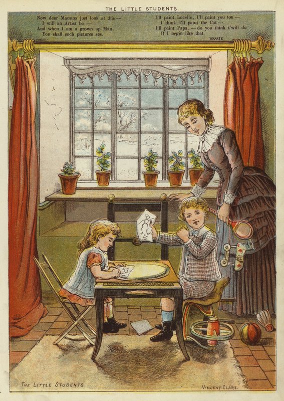 De små elevene (chromolitho) av Vincent (after) Clare