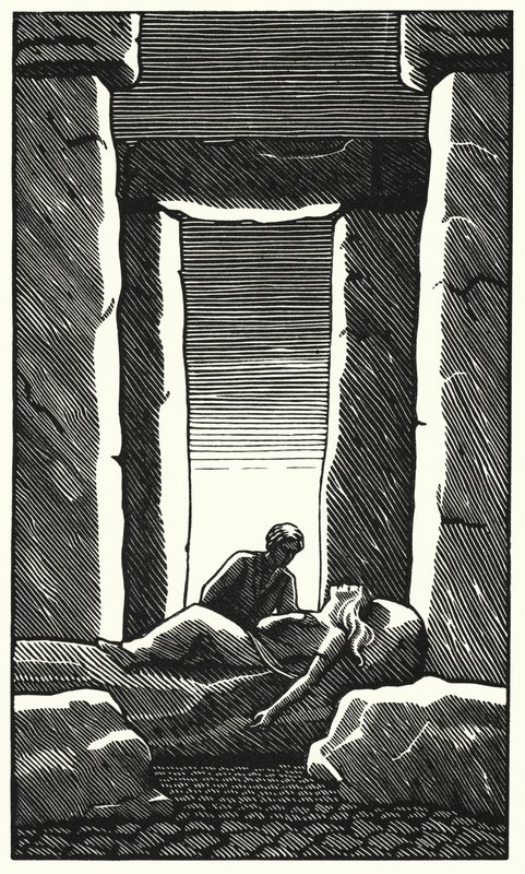 Illustrasjon for Tess Of The D'Urbervilles av Thomas Hardy (gravering) av Vivien Gribble