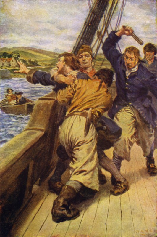 Illustrasjon for kidnappet (farge litho) av W.R.S. (after) Stott