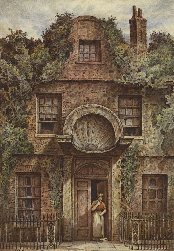 Døråpning i Fairfax House, Putney (chromolitho) av Waldo Sargeant