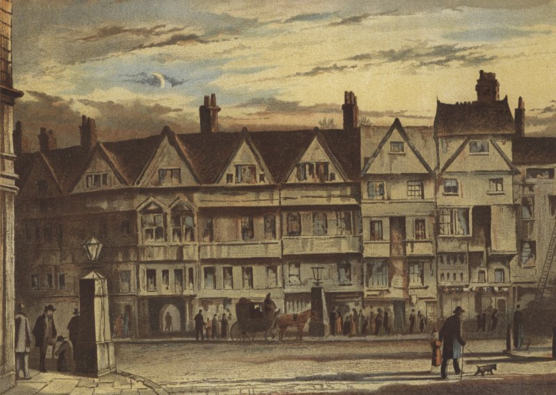 Gamle hus, Holborn-barer (chromolitho) av Waldo Sargeant