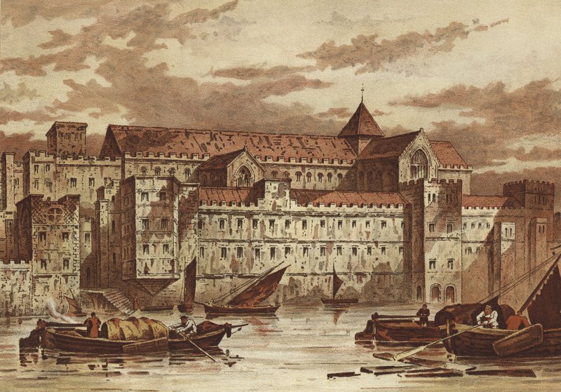 Savoy Palace, Strand (chromolitho) av Waldo Sargeant
