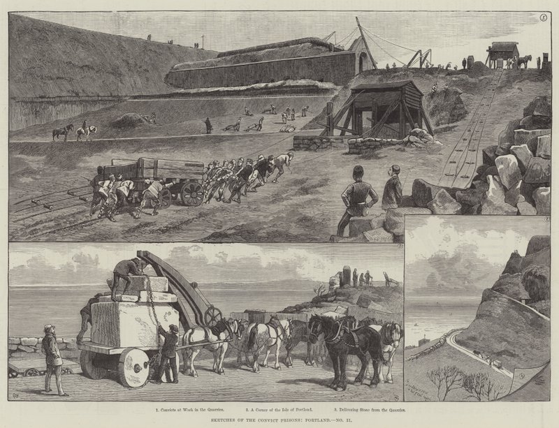 Skisser av Convict Prisons, Portland av Walter Bothams