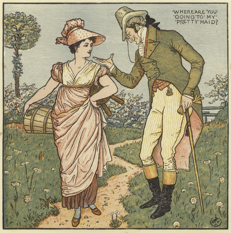 Hvor skal du, My Pretty Maid av Walter Crane