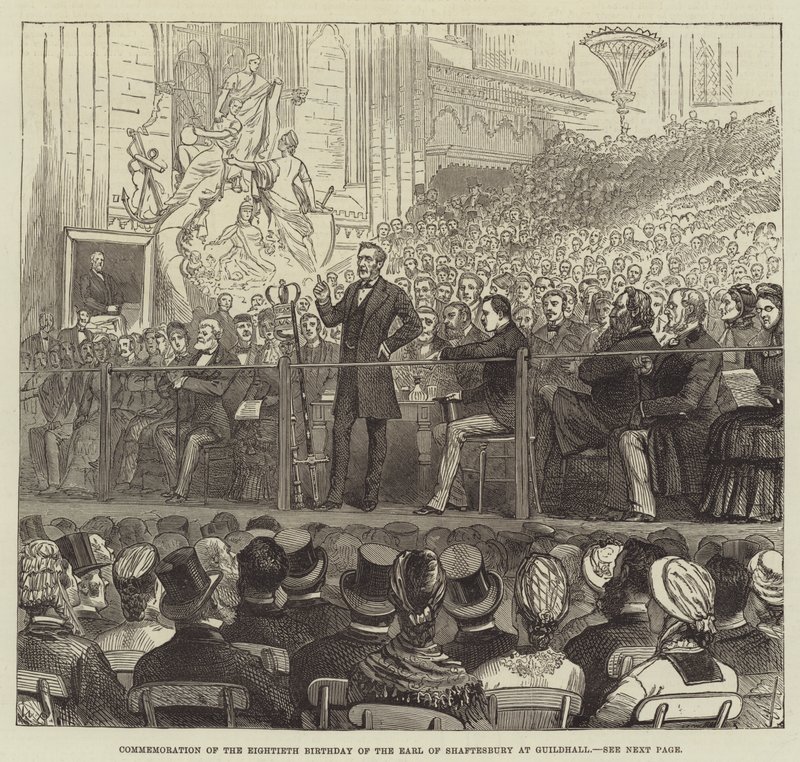 Markering av den åttiende bursdagen til jarlen av Shaftesbury i Guildhall av Walter Paget