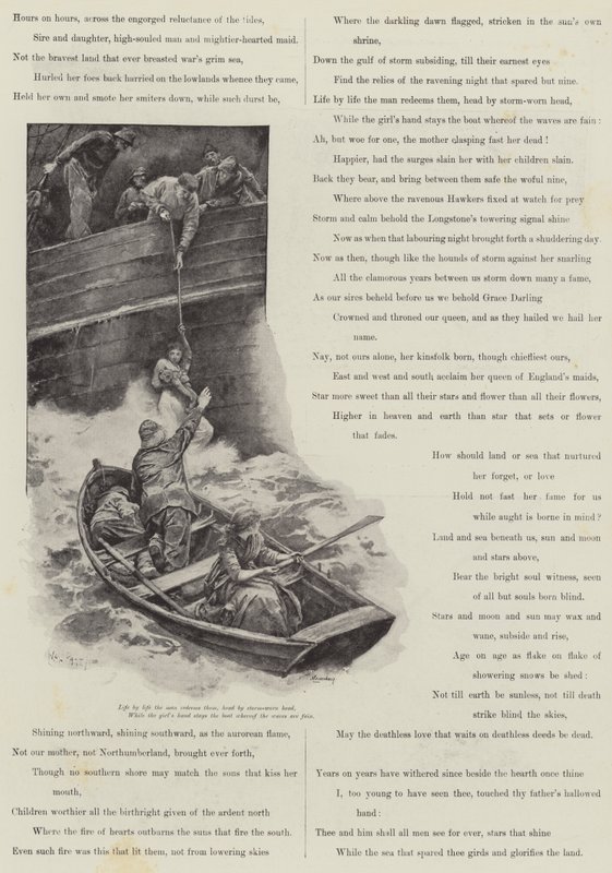 Grace Darling, av AC Swinburne av Walter Paget