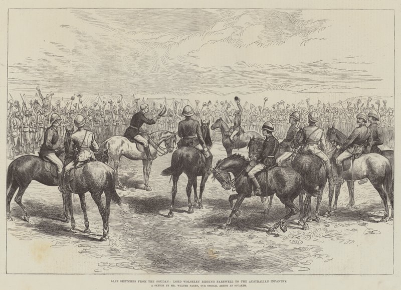 Lord Wolseley tar farvel med det australske infanteriet av Walter Paget