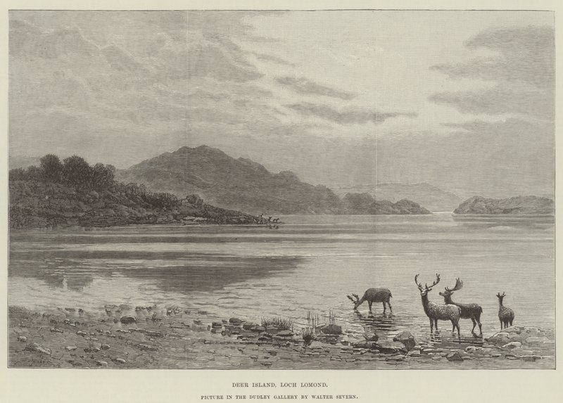 Deer Island, Loch Lomond, bilde i Dudley Gallery av Walter Severn