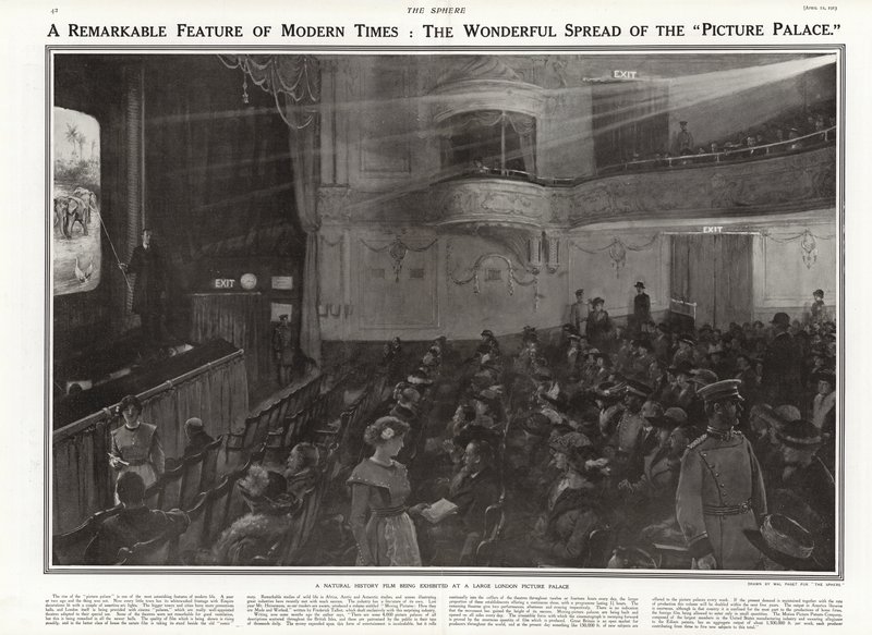 En naturhistorisk film som ble stilt ut i et London-bildepalass, 1913 av Walter Stanley Paget