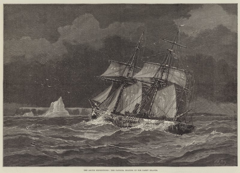 De arktiske ekspedisjonene, Pandoraen banket opp for Careyøyene av Walter William May