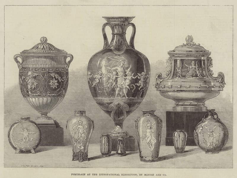 Porselen på den internasjonale utstillingen, av Minton and Company av Thomas Walter Wilson