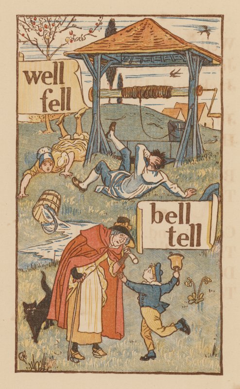 Side fra The Golden Primer (farge litho) av Walter (after) Crane