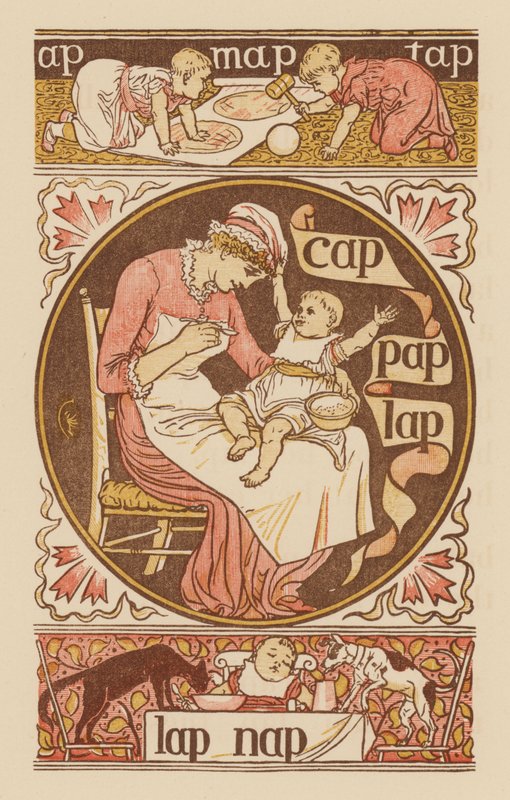 Side fra The Golden Primer (farge litho) av Walter (after) Crane