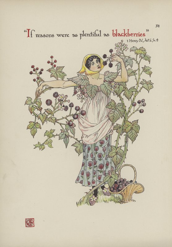 Blomster fra Shakespeares Garden av Walter Crane