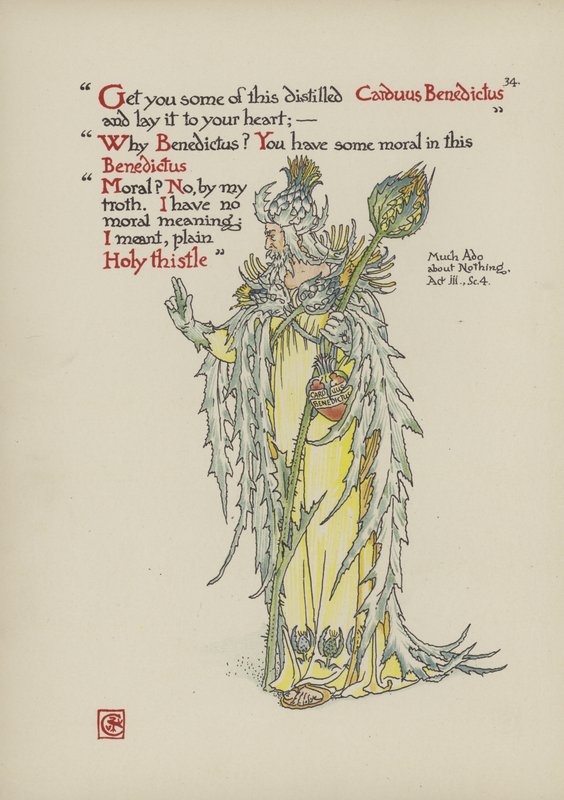 Blomster fra Shakespeares Garden av Walter Crane