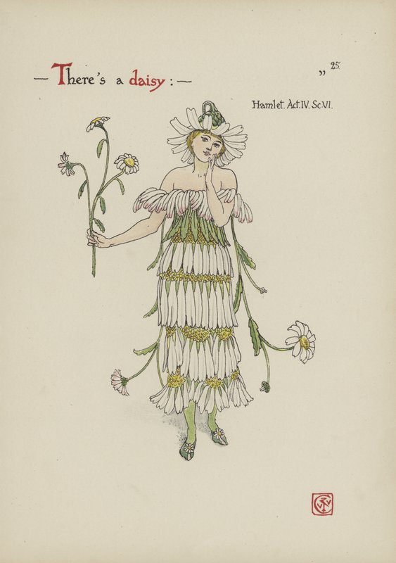 Blomster fra Shakespeares Garden av Walter Crane