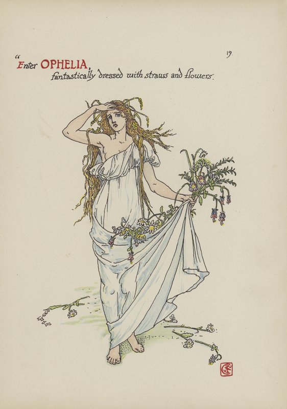 Blomster fra Shakespeares Garden av Walter Crane