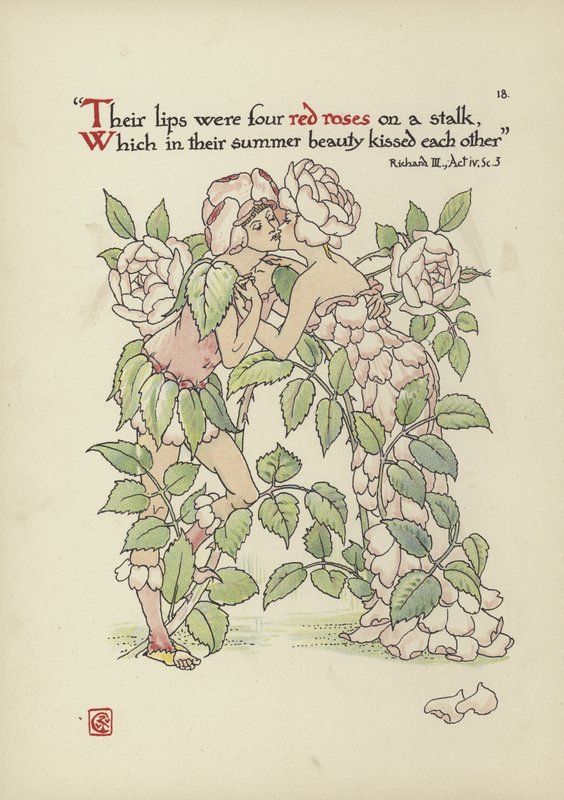 Blomster fra Shakespeares Garden av Walter Crane