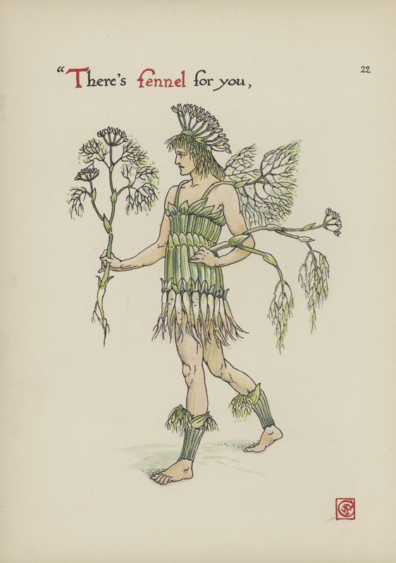 Blomster fra Shakespeares Garden av Walter Crane