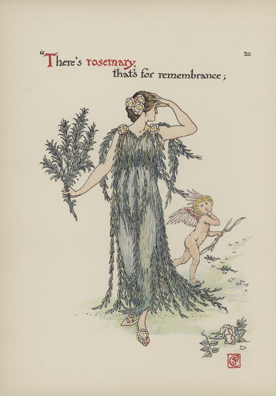 Blomster fra Shakespeares Garden av Walter Crane