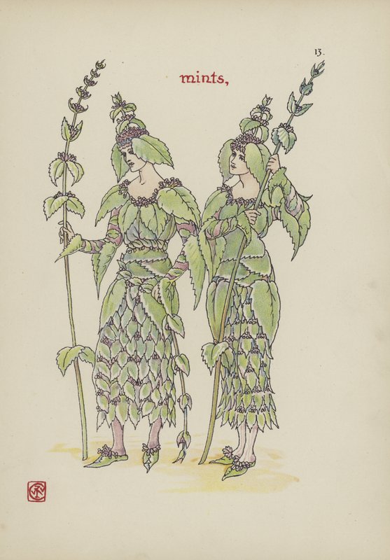 Blomster fra Shakespeares Garden av Walter Crane