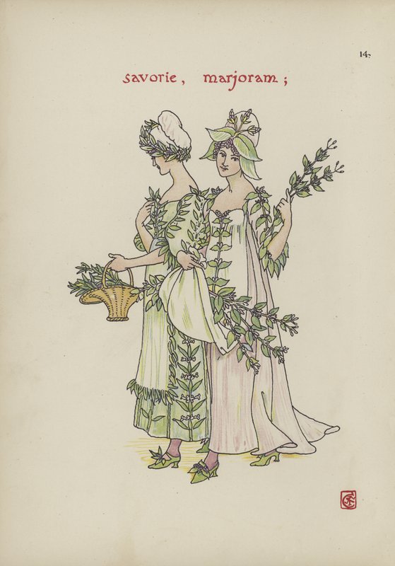 Blomster fra Shakespeares Garden av Walter Crane