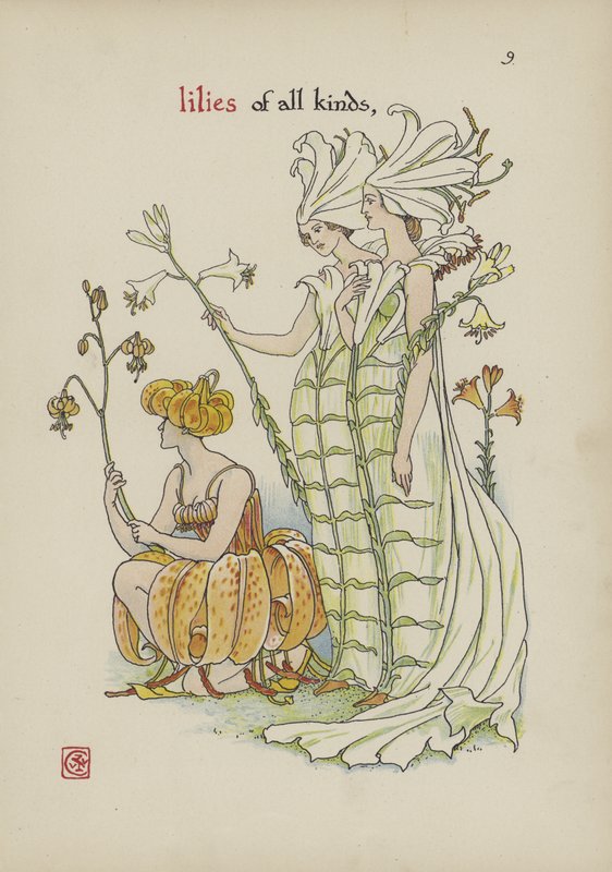 Blomster fra Shakespeares Garden av Walter Crane