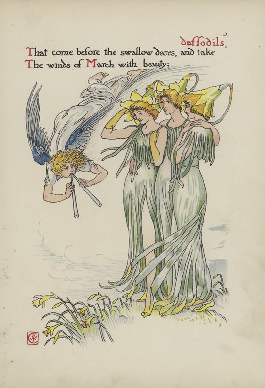 Blomster fra Shakespeares Garden av Walter Crane