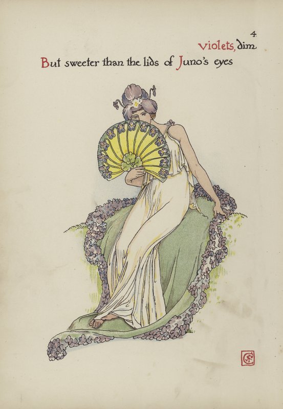 Blomster fra Shakespeares Garden av Walter Crane