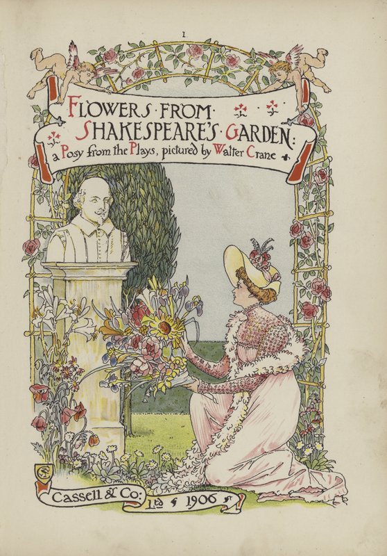Blomster fra Shakespeares Garden av Walter Crane
