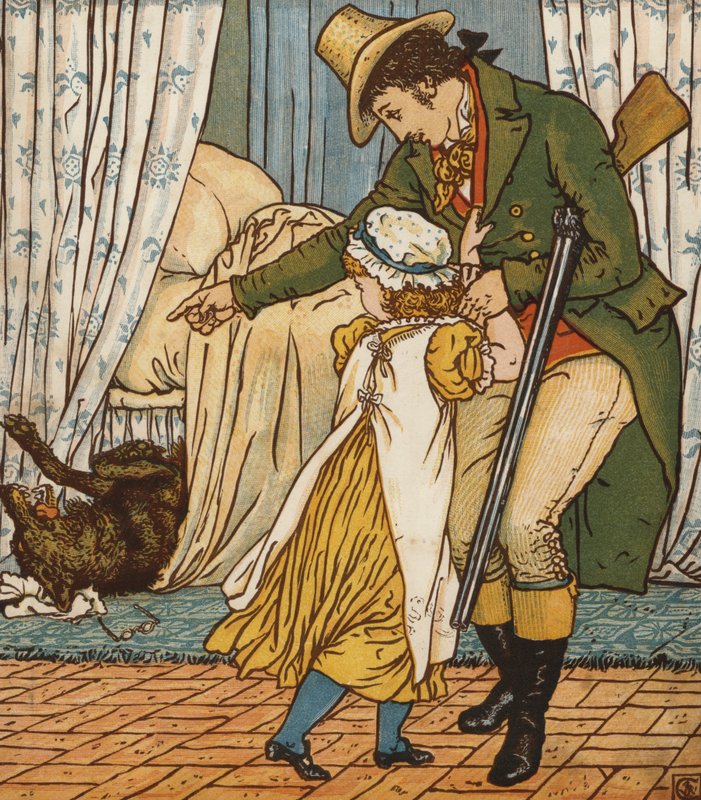 Rødhette (farge litho) av Walter Crane