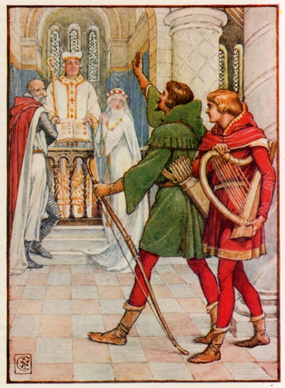 Robin Hood og Allin-a-Dale av Walter Crane