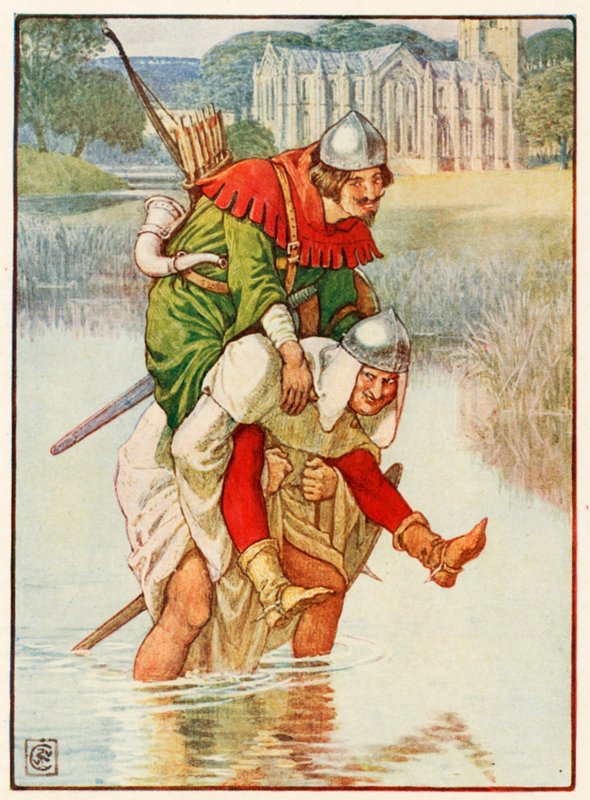 Robin Hood og Father Tuck av Walter Crane