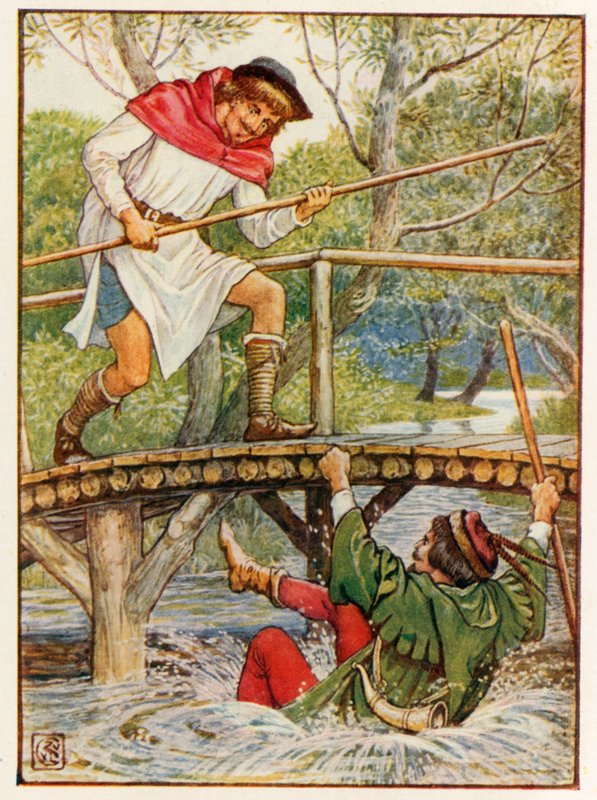Robin Hood og Lille John av Walter Crane