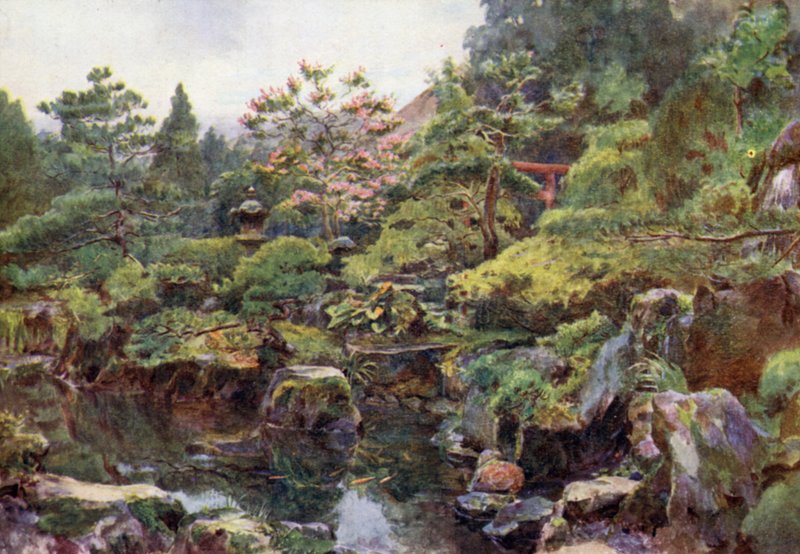 En stein- og vannhage, Hakone av Walter Frederick Roofe Tyndale