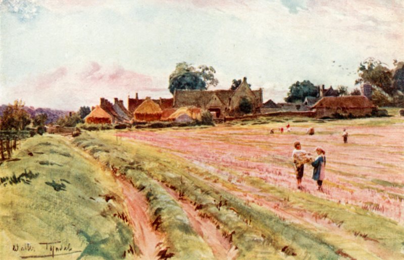 A Somerset Homestead, nær Limpley Stoke (farge litho) av Walter Frederick Roofe Tyndale