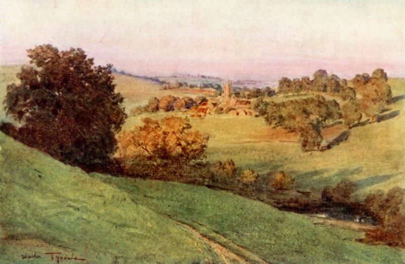 Bathford, nær Bath (farge litho) av Walter Frederick Roofe Tyndale