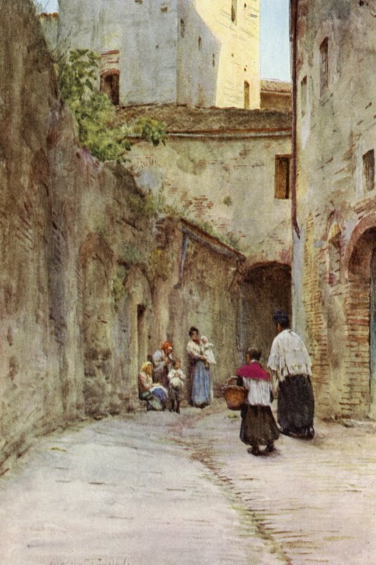 Velsignelse av husene, italienske rivieraen (farge litho) av Walter Frederick Roofe Tyndale