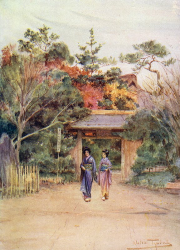 Porten til Shakwe Gardens nær Tokio av Walter Frederick Roofe Tyndale